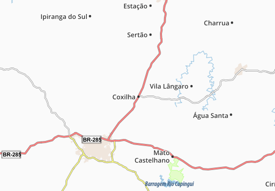 Karte Stadtplan Coxilha