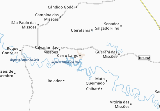 Karte Stadtplan Cerro Largo