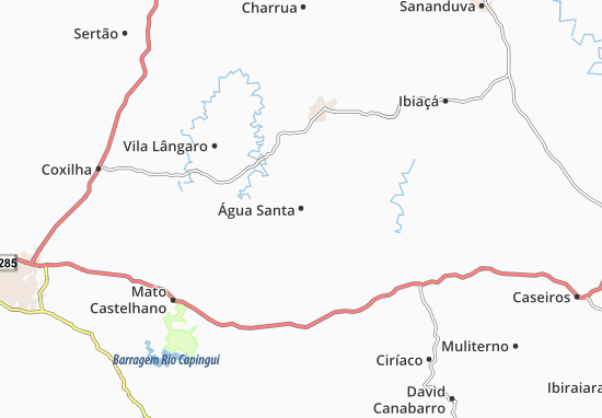 Karte Stadtplan Água Santa