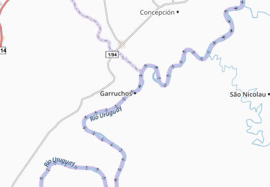 Kaart Plattegrond Garruchos