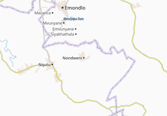 Karte Stadtplan Nondweni