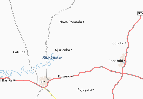 Karte Stadtplan Ajuricaba
