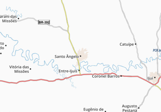 Kaart Plattegrond Santo Ângelo