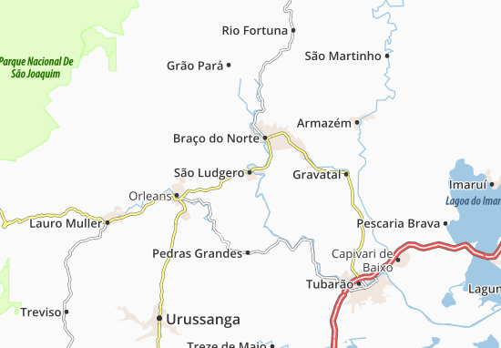 Kaart Plattegrond São Ludgero