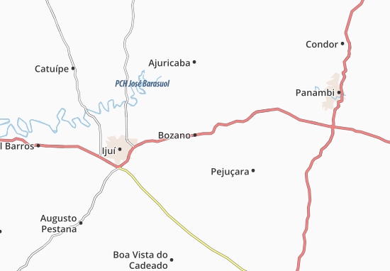 Kaart Plattegrond Bozano