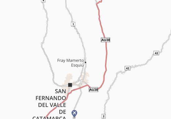 Karte Stadtplan Fray Mamerto Esquiú