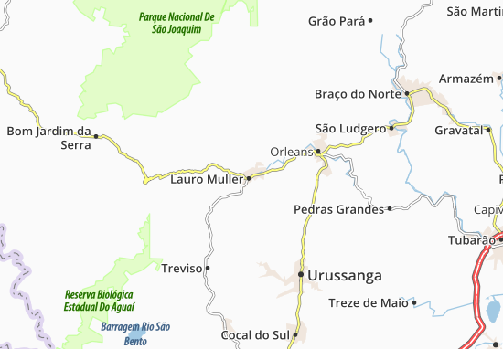 Mapa Lauro Muller
