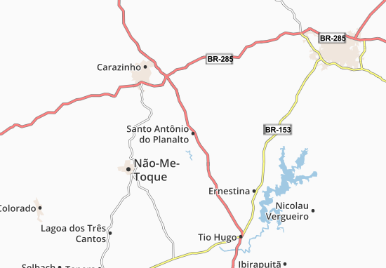 Kaart Plattegrond Santo Antônio do Planalto