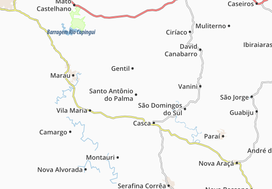 Karte Stadtplan Santo Antônio do Palma