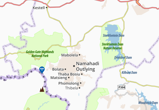 Karte Stadtplan Mabolela