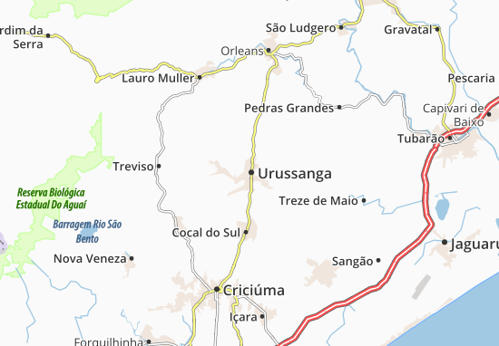 Kaart Plattegrond Urussanga