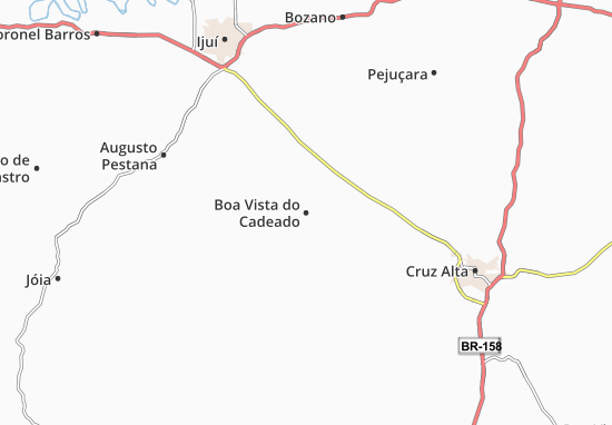 Karte Stadtplan Boa Vista do Cadeado