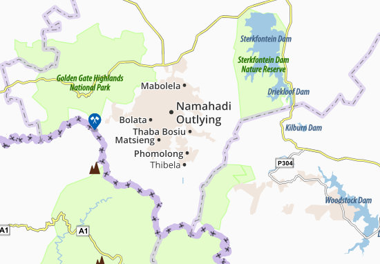 Thaba Bosiu Map