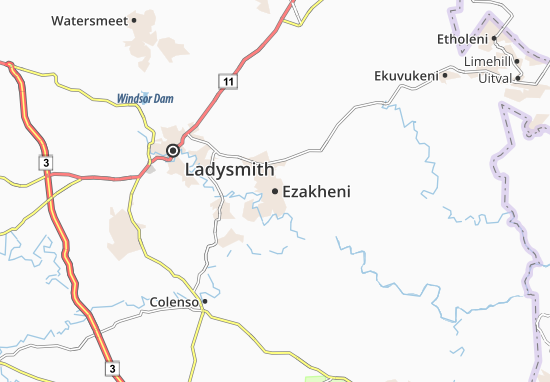 Karte Stadtplan Ezakheni