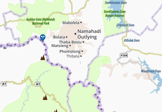 Karte Stadtplan Thibela