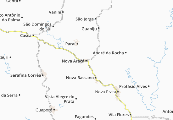 Kaart Plattegrond Nova Araçá
