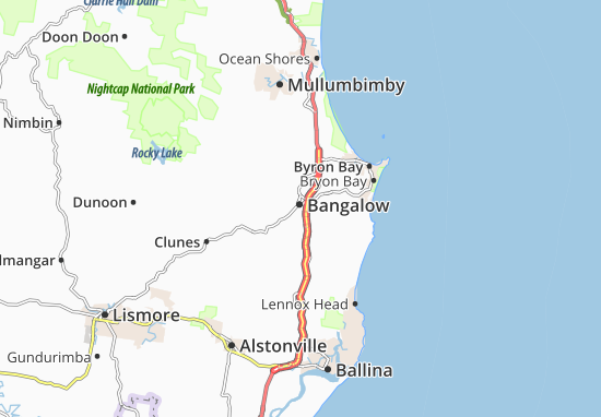 Mapa Bangalow