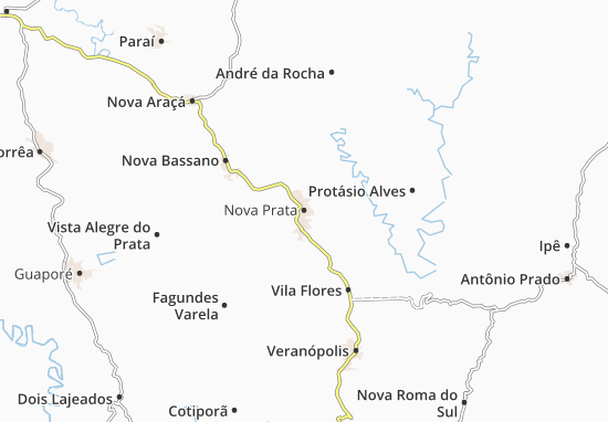 Nova Prata Map