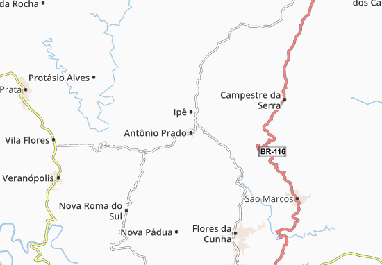 Karte Stadtplan Antônio Prado