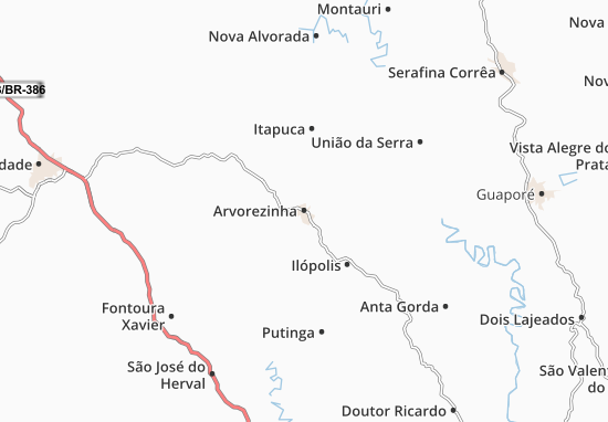 Arvorezinha Map