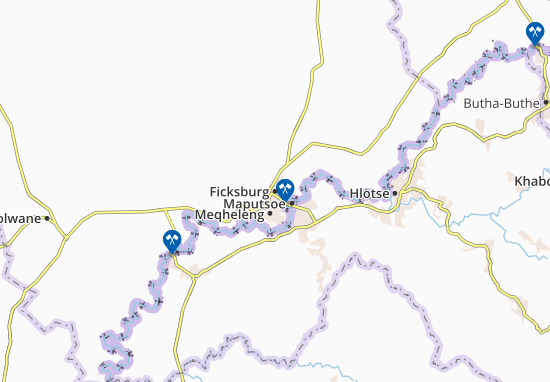 Mapa Ficksburg