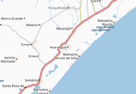 Karte Stadtplan Araranguá
