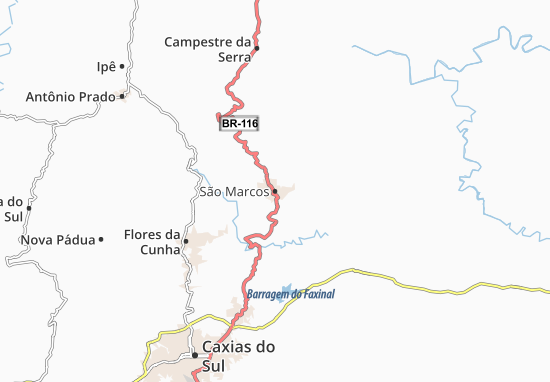 Kaart Plattegrond São Marcos