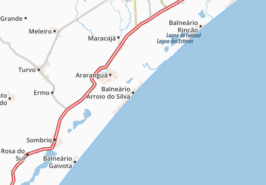 Karte Stadtplan Balneário Arroio do Silva