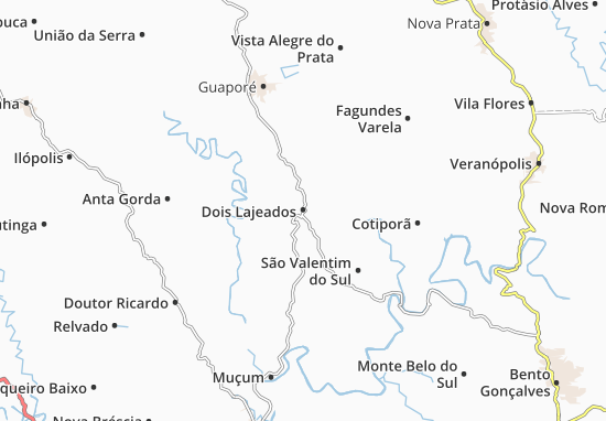 Karte Stadtplan Dois Lajeados