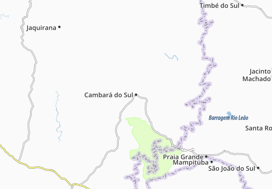 Kaart Plattegrond Cambará do Sul