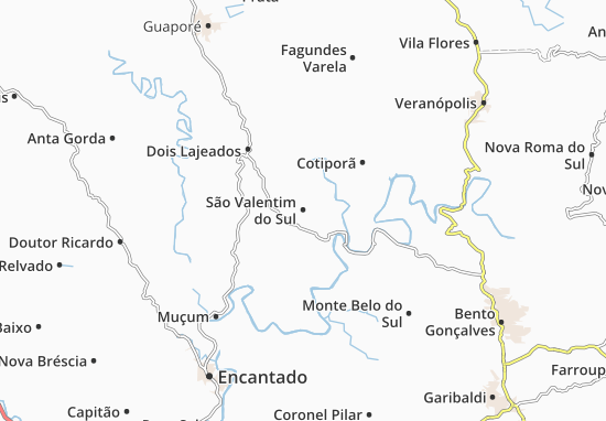 Karte Stadtplan São Valentim do Sul