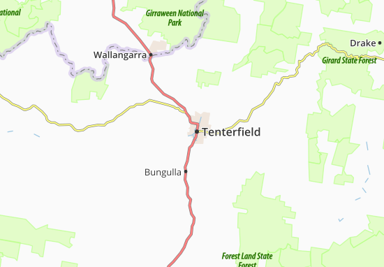 Karte Stadtplan Tenterfield