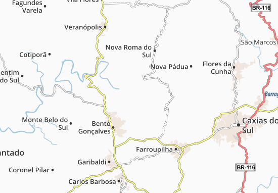 Karte Stadtplan Pinto Bandeira