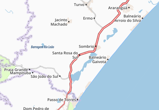 Carte-Plan Santa Rosa do Sul