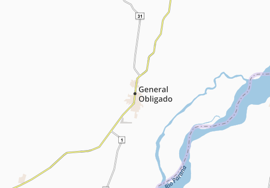 Kaart Plattegrond General Obligado