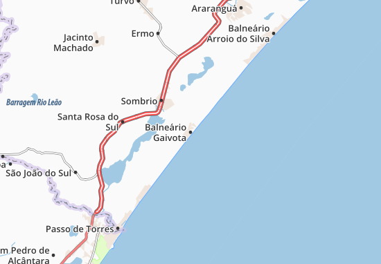 Balneário Gaivota Map