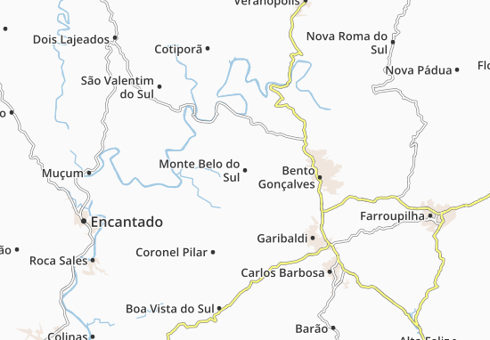 Mapa Monte Belo do Sul