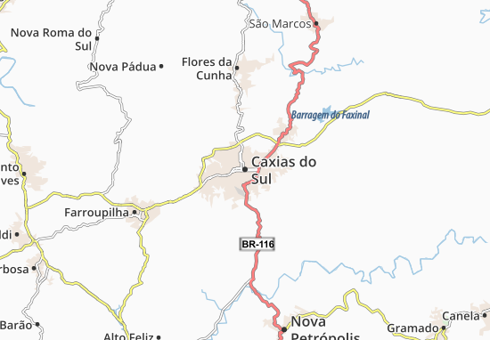 Mapa Caxias do Sul