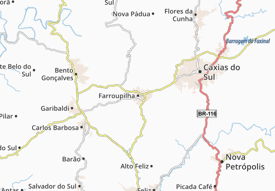 Karte Stadtplan Farroupilha