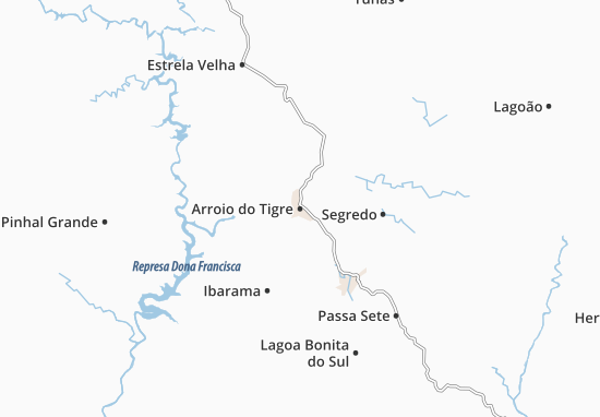 Kaart Plattegrond Arroio do Tigre