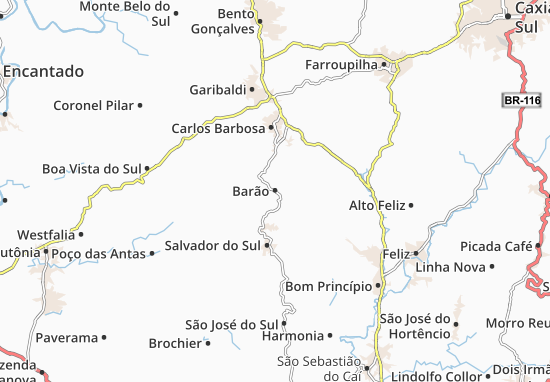 Karte Stadtplan Barão