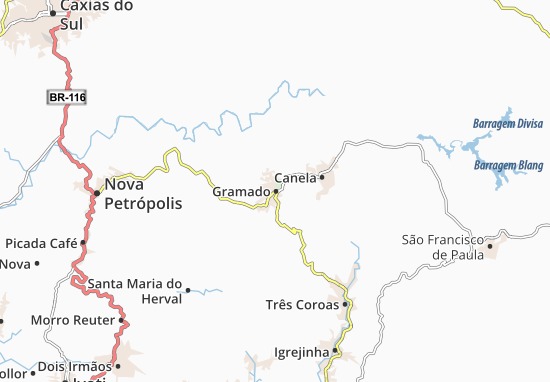 Karte Stadtplan Gramado