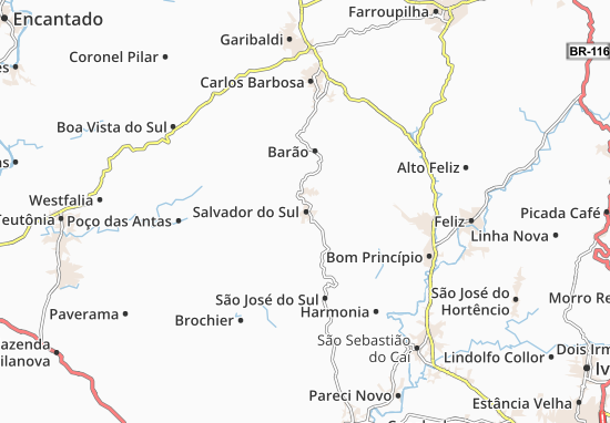 Karte Stadtplan Salvador do Sul