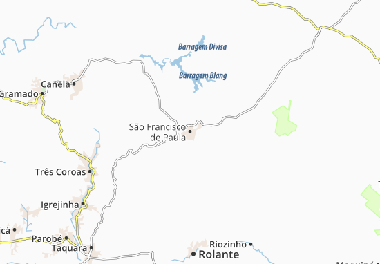 Mapa São Francisco de Paula