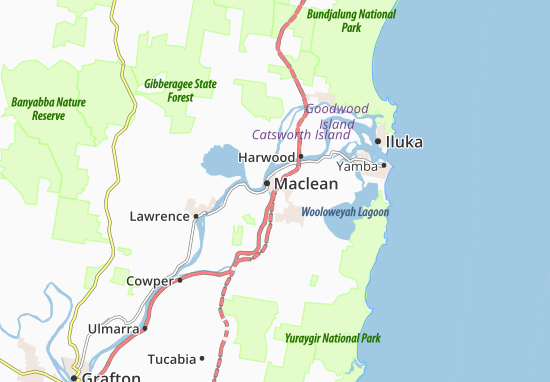 Karte Stadtplan Maclean