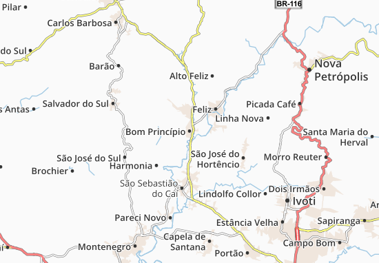 Karte Stadtplan Bom Princípio