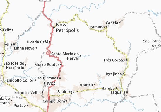 Karte Stadtplan Santa Maria do Herval