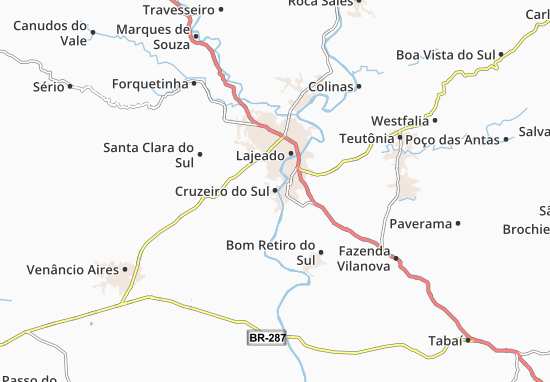 Kaart Plattegrond Cruzeiro do Sul