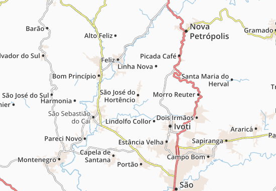 Karte Stadtplan São José do Hortêncio