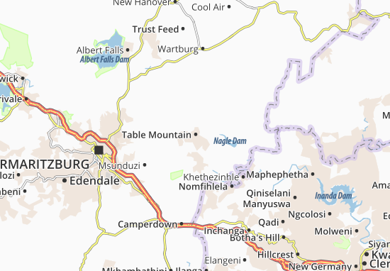 Karte Stadtplan Table Mountain